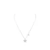 Collar Colgante de Estrella y Luna con Diamantes Completos, Moda Versátil Exquisita de Nicho, Cadena para Clavícula con Diseño Único de Lujo Ligero