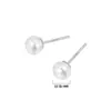 Pendientes de Perla de Plata Pura S999 para Mujer, Pendientes Perforados, Pendientes para Dormir, No Necesitan Quitar Tornillos, Pequeños Accesorios de Clavo para Cartílago Auricular