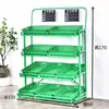 Prateleira de Frutas Rack de Exposição Três Níveis Rack de Legumes Prateleira de Supermercado Rack de Loja de Frutas Frescas Rack de Legumes Supermercado Simples