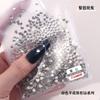 Venta al por mayor de 1440 diamantes planos blancos en forma de mini, tamaño grande y pequeño, transparentes, con forma de mariposa, para uñas, joyería para uñas