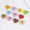 Cuentas de Corazón con Lazo Pintadas en Acrílico Cadena para Teléfono Móvil Llavero DIY Hecho a Mano Colgante para Bolso Accesorios Venta al por Mayor