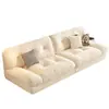 Sofá Cloud novo, moderno, simples, estilo creme, sala de estar, pequeno, apartamento, reto, duplo, três lugares, sofá de tecido preguiçoso