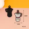 Acessórios de Joia DIY para Caneca de Café Transfronteiriça Acessórios de Liga de Metal com Gotejamento de Óleo para Latte Frappuccino Pingente Pendurado para Bolsa de Celular