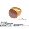 Anillo Retro de Acero Inoxidable de Tres Colores con Piedra Ojo de Gato, Estilo Europeo y Americano Misterioso para Mujer, Joyería de Anillo de Lujo Ligero Color Oro Real de 18K que Conserva el Color