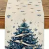 2026 Nova Passadeira de Mesa de Linho de Natal da Amazon Decoração de Festa ao Ar Livre Festival de Inverno Toalha de Mesa Jogo Americano Personalizado