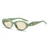 Gafas de Sol Cat-Eye de Estilo Europeo y Americano de Moda para Hombres, Estilo Callejero de Moda, Elegantes Gafas de Sol Pequeñas con Protección UV