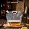 Bolsa de Nylon, Bolsa para Cerveja para Levar, Bolsa de Embalagem Transparente de Grande Capacidade, Bolsa de Embalagem Selada, Bolsa de Água para Exterior, Selo de Grau Alimentício