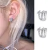 Nuevos y populares pendientes de estrella de lujo para mujer, diseño de nicho con un toque de alta gama, aros deslumbrantes de circonita, pendientes exquisitos y versátiles