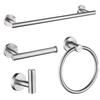 Toallero Anillo Transfronterizo Baño Acero Inoxidable Barra de Toalla Set Colgante de Baño Gancho Americano para Abrigo Portatoallas de Papel de Baño