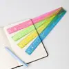 Regla Plástica Transparente Colorida de Doble Escala de 30 cm Transfronteriza con Agujeros y Letras para Dibujo, Oficina y Estudio, Personalizable
