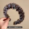 Faixa de Cabeça de Pelúcia com Estampa de Leopardo Retrô para Mulheres, Grampo de Cabelo Antiderrapante Denteado de Alta Qualidade para Uso Diário, Acessório de Cabelo de Cabeça de Caveira Alta