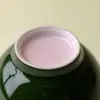 Taza de té de cerámica de alta gama color verde hoja de bambú con esmalte mineral original de un solo color en verde oscuro, cuenco de té de paredes finas para ofrenda