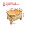 Cesta de bambu com base plana, cesta de frutas para uso doméstico, cesta de pão cozido no vapor, produtos de bambu, cozinha verde, cesta de lavagem de vegetais, produtos artesanais de bambu