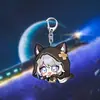 Merchandising de Honkai Star Rail Llavero Acrílico Mariposa Bebiendo Luna Fuego Fluyente Luciérnaga Arena Fluyente Fuegos Artificiales Dorados Colgante Accesorio para Bolsa