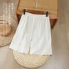 Shorts Confortáveis de Algodão e Linho Calças Casuais Verão Novo Versátil Artístico Retrô Calças Versáteis Cintura Elástica Solta Roupa Feminina