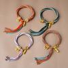 Pulsera de reencarnación estilo Xizang pulsera de hilo de algodón colorido para mujer estilo étnico seis palabras verdaderas cuerda roja año de esta vida cuerda de mano Xizang