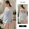 Guireo nova camisola de cetim de luxo leve com estampa de coração e laço de renda, decote V profundo, acolchoada, roupão de dormir 7393