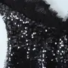 Fabricantes Mayoristas de Ropa para Mujer Transfronteriza Verano 2026 Moda Europea y Americana Casual Encaje Empalmado Vestido con Lentejuelas de Cuello en V Profundo