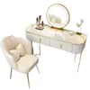 Mesa de maquiagem minimalista, penteadeira nórdica de luxo leve, penteadeira de tamanho pequeno, mini penteadeira nova e moderna para quarto