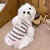 Ropa de Verano Rayada para Perros y Gatos Ropa para Mascotas Pequeñas Chaleco Delgado para Perros Pequeños Bichón Schnauzer Primavera y Verano