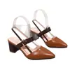 Sandalias de Verano 2026 para Mujer Nuevas de Tacón Alto, Puntera Puntiaguda Cerrada, Zapatos Romanos de Correa Única, Boca Baja Zapatos de Tacón Alto con Tacón Grueso