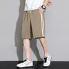 Pantalones Cortos de Verano para Hombre Talla Grande con Sentido del Diseño Moda Masculina Estilo Nuevo Marca Duffy Shuai Chao Pantalones de Cinco Puntos Pantalones de Hombre Color Verde Militar