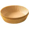 Bandeja de Papel Especial para Freidora de Aire Resistente a Altas Temperaturas Papel Absorbente de Aceite Papel de Silicona de Grado Alimenticio Papel Redondo Cuadrado para Hornear Freidora
