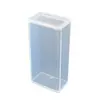 Caixa de armazenamento de miçangas tipo tira longa caixa de armazenamento de mesa retangular empilhável diy com tampa caixa de armazenamento de miçangas transparente