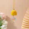 Rosto Sorridente Colorido Liga de Zinco Sino Acrílico Sino dos Ventos da Paz Pingente Gato Cordão de Celular Decoração Pingente de Celular Cerâmica