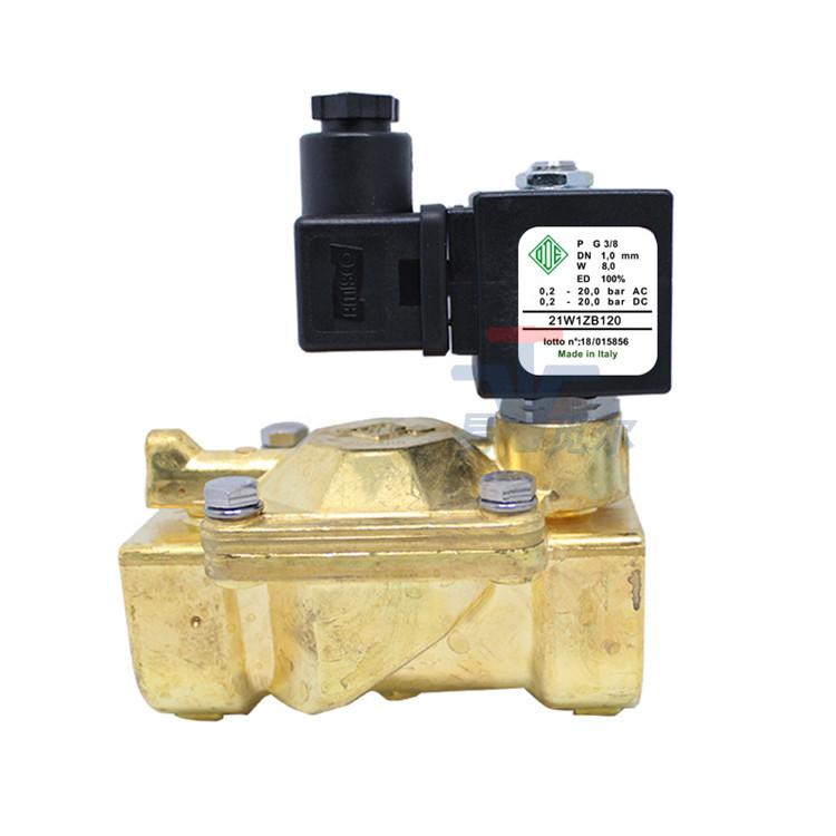 意大利ODE进口电磁阀 两通常开电磁阀 21w1zb120 水电磁阀 黄铜电磁阀