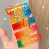 Mini regla de tamaño de palma, un juego creativo y práctico de reglas, con una regla acrílica transparente multifuncional, perfecto para estudiantes de primaria