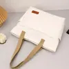 Bolso Tote para Mujer 2025 Estilo Nuevo Pana Simple Bolso de Mano Estudiante Versátil Gran Capacidad Acolchado Casual Bolso de Hombro