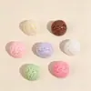 Accesorio de resina de media esfera de helado simulado para accesorios de cabello DIY, Crocs, fundas de teléfono y llaveros