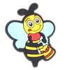 Abeja de Dibujos Animados Linda Parche de Goma Suave Pasador Ropa Papelería Accesorios DIY Decoración Plana Material de PVC