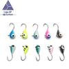 Gancho de gelo de tungstênio luminoso colorido gancho de cabeça de tungstênio 0.25-4.4g pingente de pesca de gelo pingente de tungstênio de liga de gravidade específica pingente de tungstênio