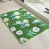 Alfombra de baño simple flocada, alfombra de cabecera de cachemir sintético, felpudo para el suelo del hogar, felpudo resistente a la suciedad para la entrada, felpudo para el recibidor del hogar