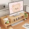Suporte para monitor de computador, base elevada, suporte de mesa, organizador de mesa, prateleira de armazenamento para mesa de escritório