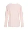 [Directamente de la Fábrica Original] Camiseta de Manga Larga Lisa de Cuello Redondo y Corte Holgado para Mujer, Top Estilo Coreano