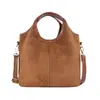 Bolso de mano versátil de ante para mujer, nuevo bolso cruzado de moda 2026, bolso tipo cubo popular casual