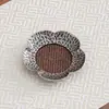 Porta-copos de Liga Martelada Estilo Chinês com Rattan, Conjunto Vintage de Porta-copos de Rattan Flor de Lótus, Almofada de Isolamento Térmico, Acessórios para Conjunto de Chá Kung Fu