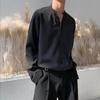 Camisa de Estilo Abstemio con Cuello Desmontable para Hombre, Manga Larga, Primavera y Verano, Seda Helada, Diseño Delgado, Nicho, Atractiva, Casual