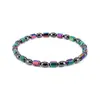 Tobillera Lifey con Cuentas Ovaladas Magnéticas Imán Negro Chapado Color Ab Deseo Joyería para el Pie Más Vendida Accesorios de Moda Europeos y Americanos