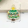 Xipeng Jewelry Accesorios DIY Aleación Goteo de Aceite Árbol de Navidad Muñeco de Nieve Llavero Colgante Aretes Pulsera Colgante de Collar