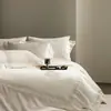 Juego de Cama de Cuatro Piezas Estilo Villa de Lujo Ligero Estilo Francés con Colcha, Algodón Puro Bordado