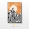 Pintura Decorativa Criativa Simples Abstrata de Nascer do Sol para Pendurar na Entrada Venda por Atacado Pintura Decorativa para Corredor Sala de Estar Pintura para Casa Quarto Sala de Jantar