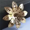 Acessórios para Joias Artesanais DIY 30*30mm Peça de Flor Tridimensional de Cobre Grampo de Cabelo Broche Material para Acessório de Cabelo de Noiva A441