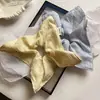 Anel de Cabelo para Intestino Grosso de Senhora Delicada Corda de Cabelo Quadrada Cor Sólida Fresca Corda de Cabelo Flor Quadrada Corda de Cabeça Elástica para Rabo de Cavalo Novo Estilo Flor de Cabeça
