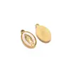 Aço Inoxidável Dourado Pingente Religioso Anti-Gotejamento Oval Pequena Etiqueta DIY Colar Vintage Acessórios de Joia Atacado Transfronteiriço