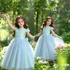 Vestido de Baile de Princesa para Meninas Transfronteiriço Vestido de Apresentação de Piano Infantil Vestido de Anfitriã Vestido de Festa de Aniversário de Menininha