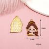 Princesa en fuga DIY accesorios de aleación Cenicienta Blancanieves colgante de collar colgante de llavero productos semiacabados hechos a mano